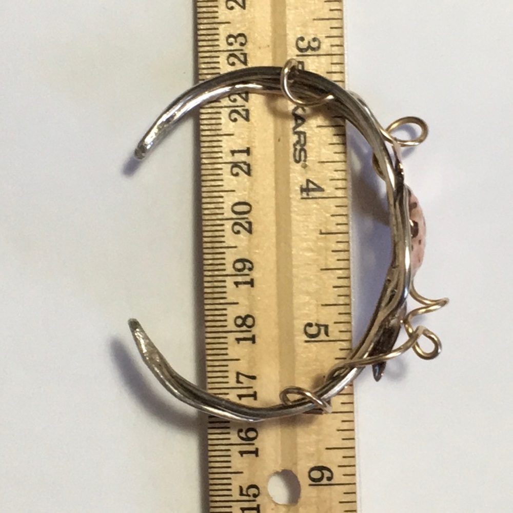 Sterling Silver, Brass, and Copper Mixed Metal Cuff EUC - Picture 7 of 8